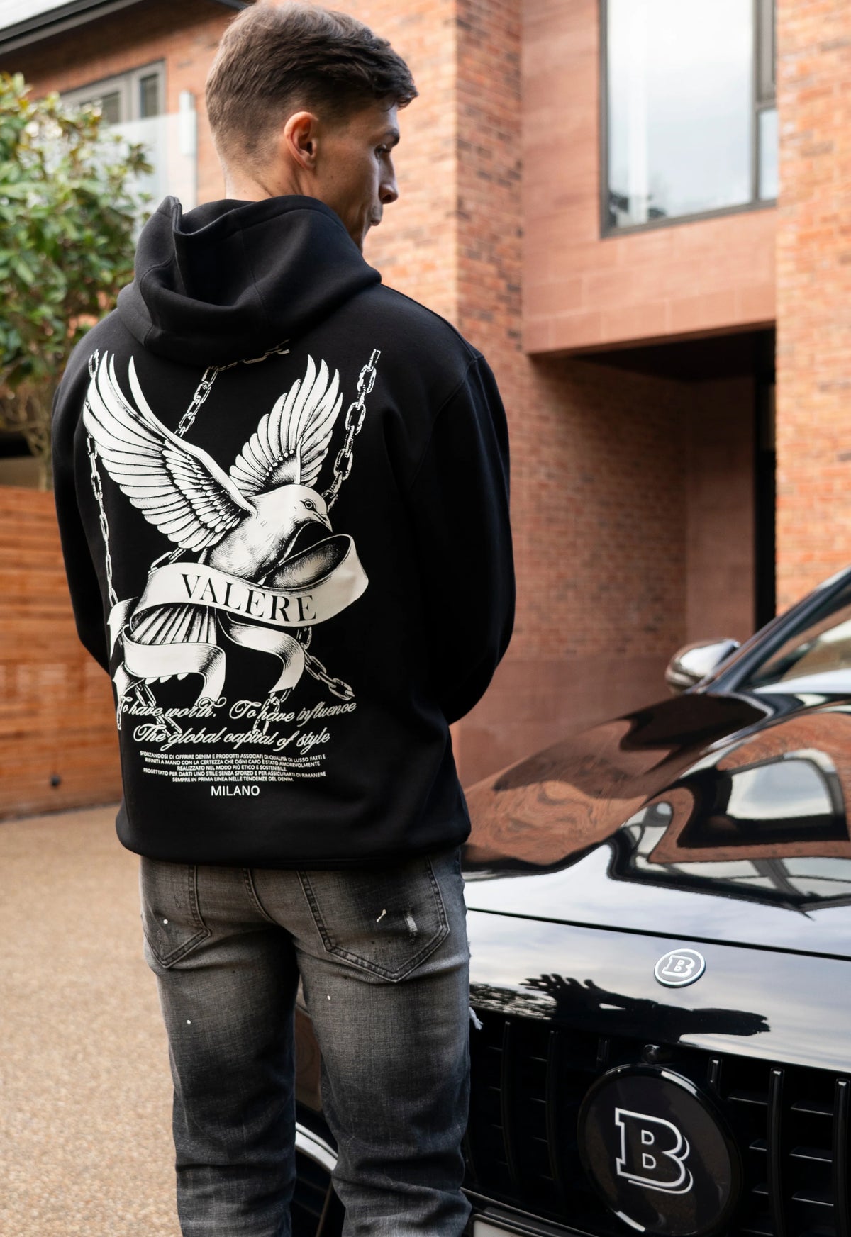 Valere Milano Mosole Rip & Repair Jeans - Black