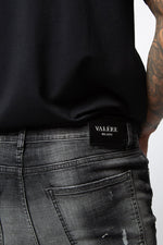 Valere Milano Mosole Rip & Repair Jeans - Black