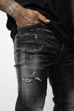 Valere Milano Mosole Rip & Repair Jeans - Black