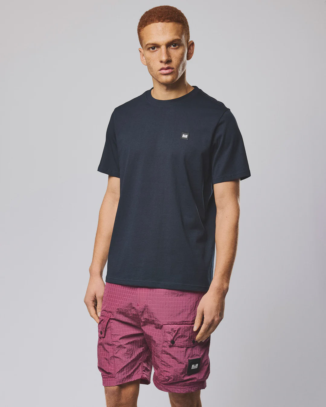 Weekend Offender Brooklands Plain T-Shirt - Navy Blue