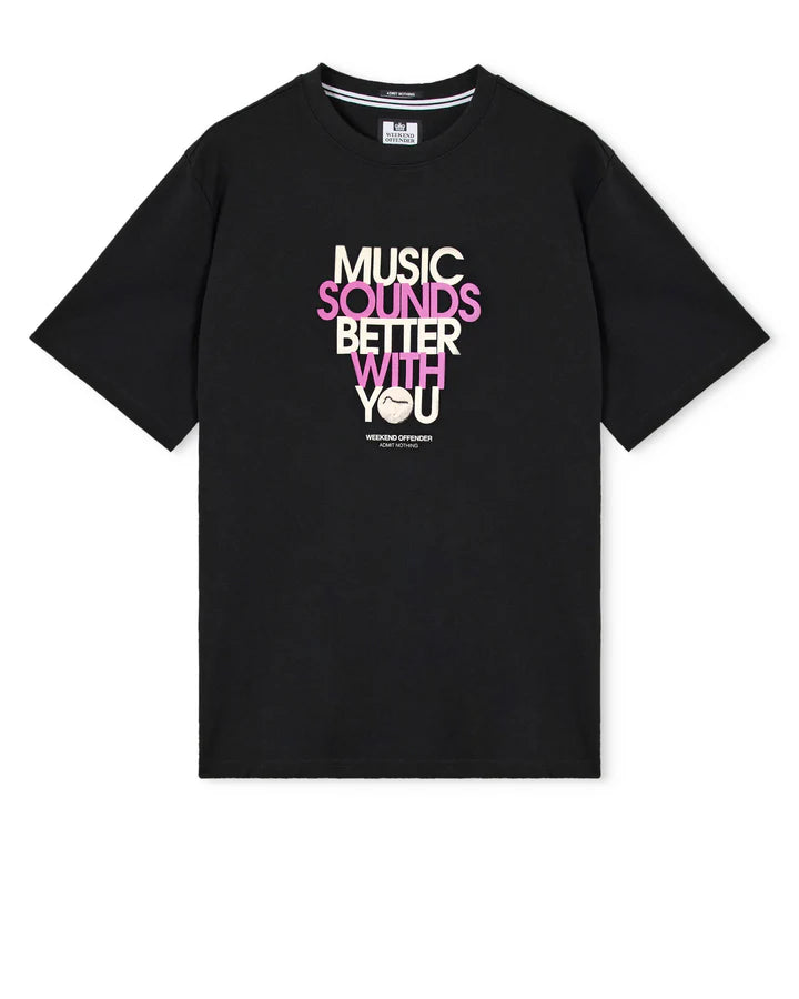 WEEKEND OFFENDER Bangalter Graphic T-Shirt - Black