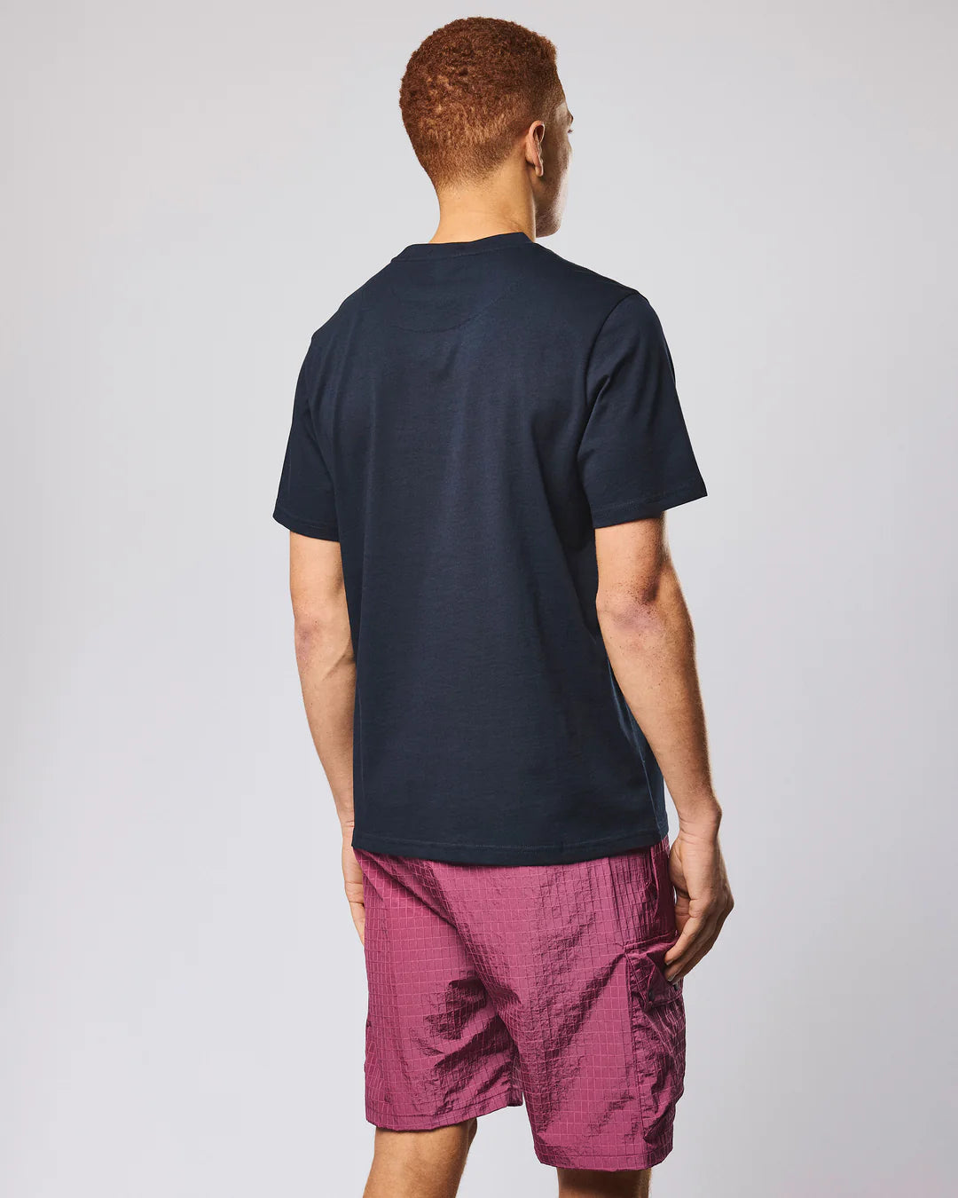 Weekend Offender Brooklands Plain T-Shirt - Navy Blue
