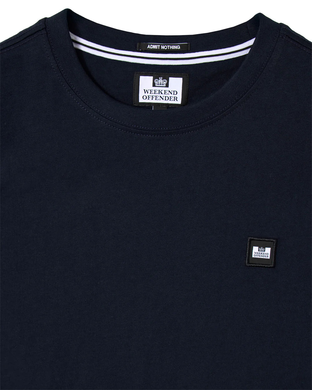 Weekend Offender Brooklands Plain T-Shirt - Navy Blue
