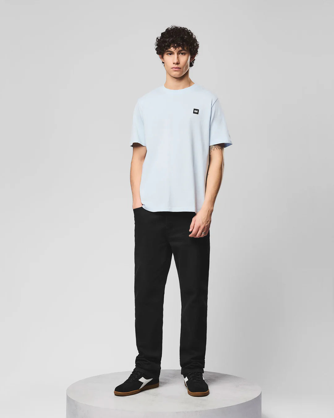 Weekend Offender Brooklands Plain T-Shirt - Sky Blue