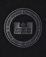 WEEKEND OFFENDER Deny Graphic T-Shirt - Black