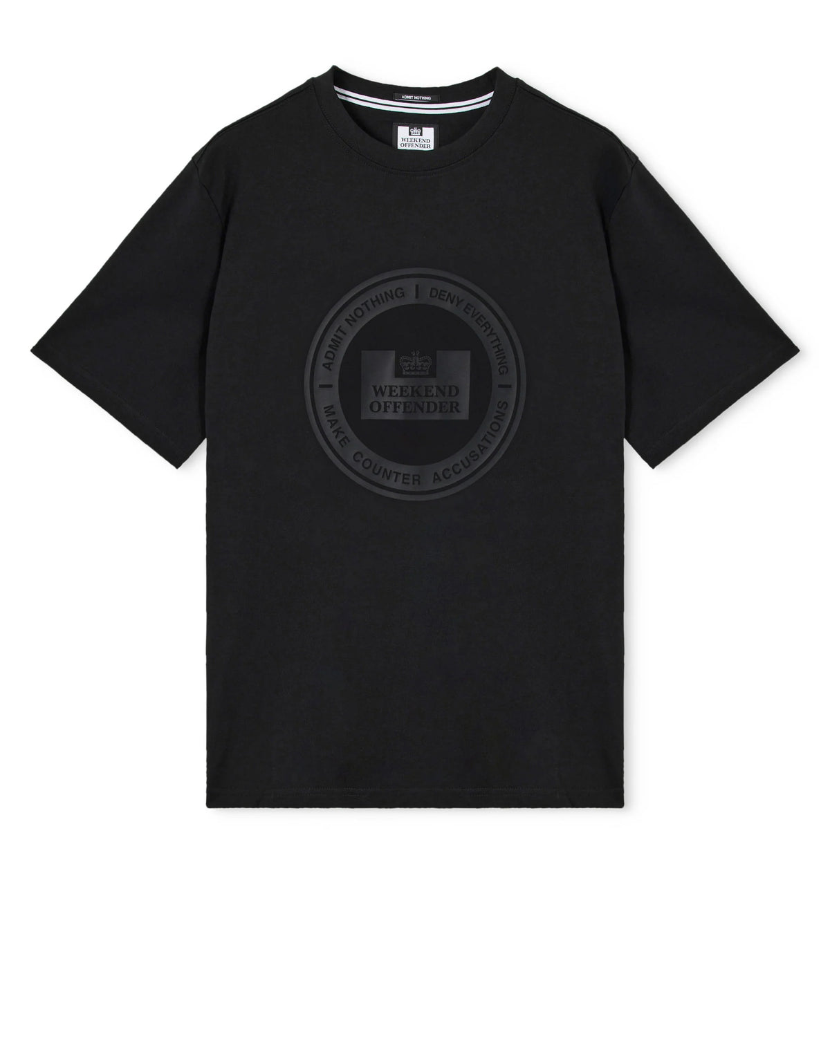 WEEKEND OFFENDER Deny Graphic T-Shirt - Black
