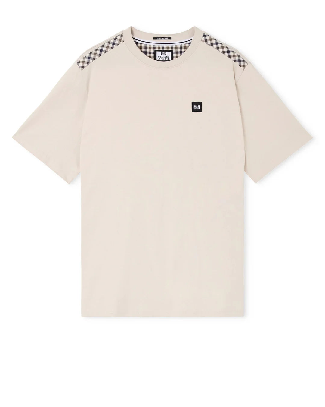 Weekend Offender Medea House Check T-Shirt - Cement