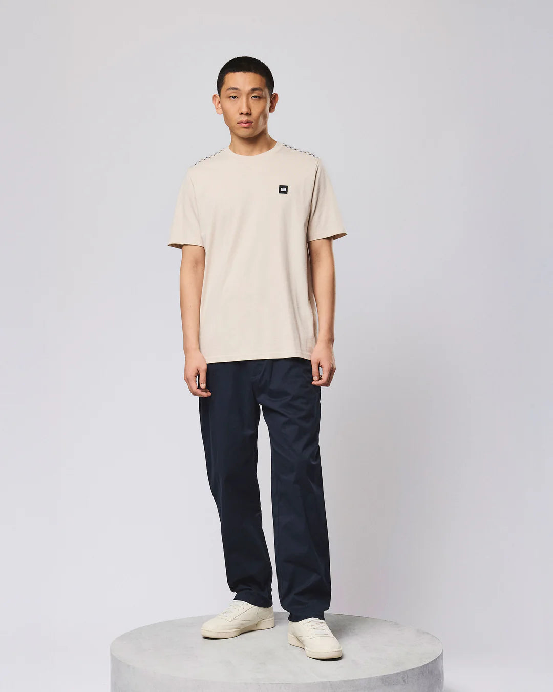 Weekend Offender Medea House Check T-Shirt - Cement