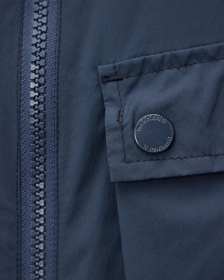 WEEKEND OFFENDER Southbank Technical Over-shirt - Lagoon Blue