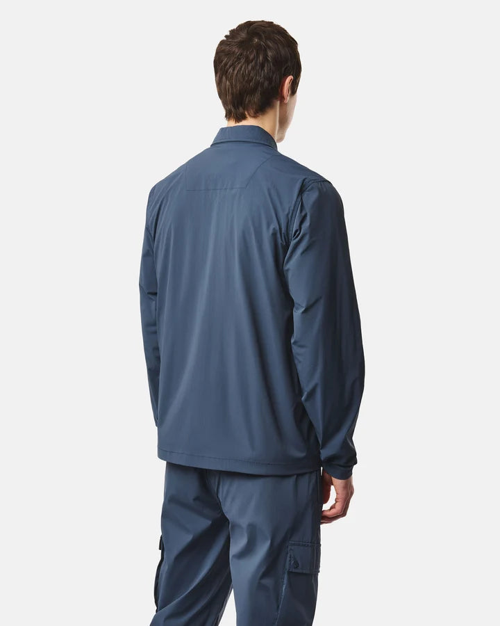 WEEKEND OFFENDER Southbank Technical Over-shirt - Lagoon Blue