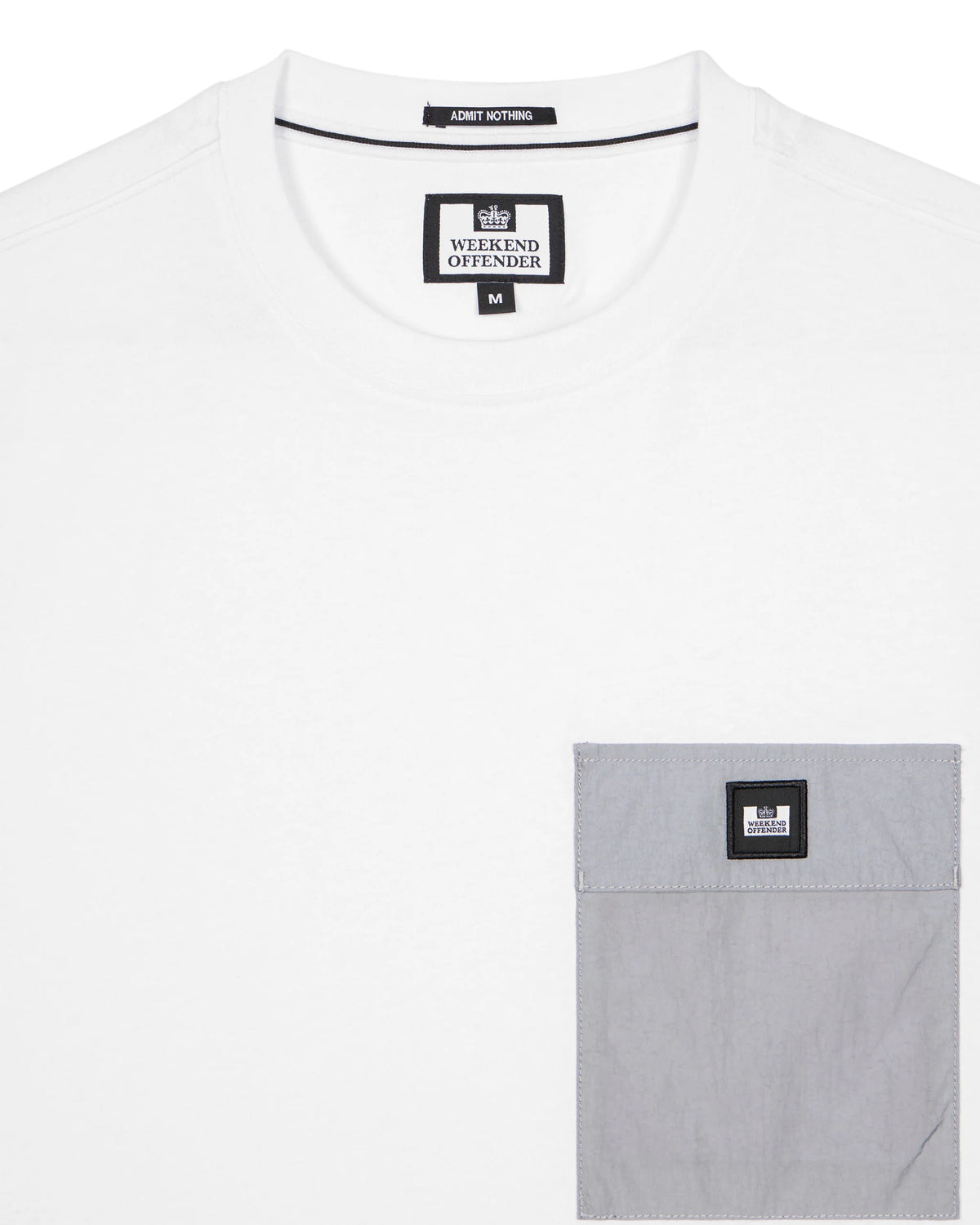 WEEKEND OFFENDER Stiniva T-Shirt - White/Smokey Grey