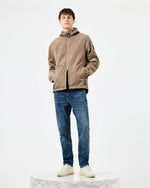 WEEKEND OFFENDER Technician Fleece-Lined Jacket - Mocha Brown