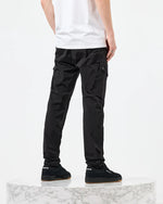 WEEKEND OFFENDER Zanardi Technical Cargo Trouser - Black