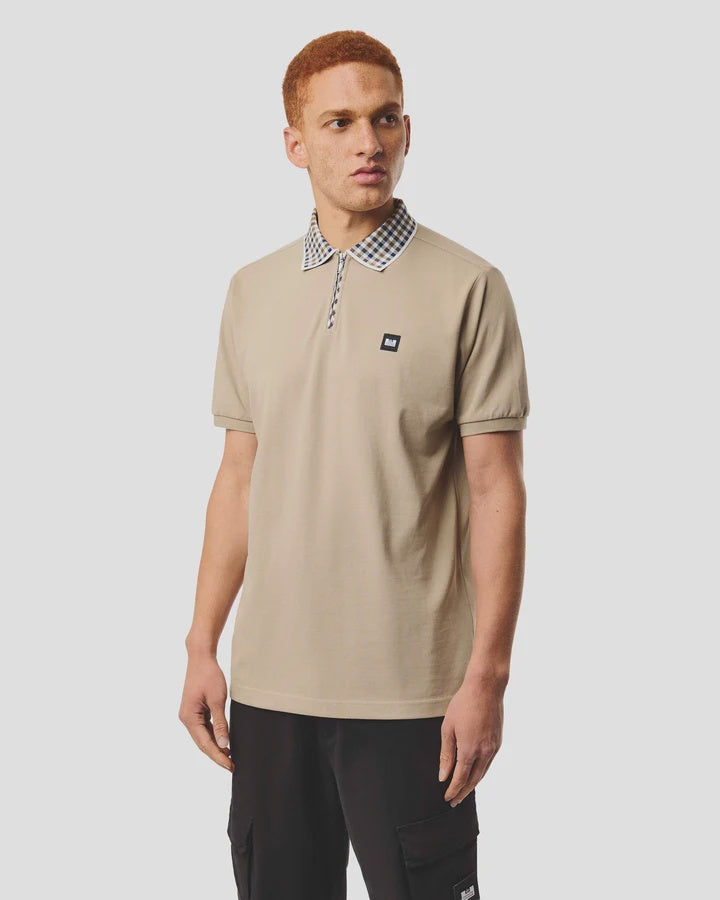 Weekend Offender Tipasa Jacquard Rib Polo Shirt - Rock
