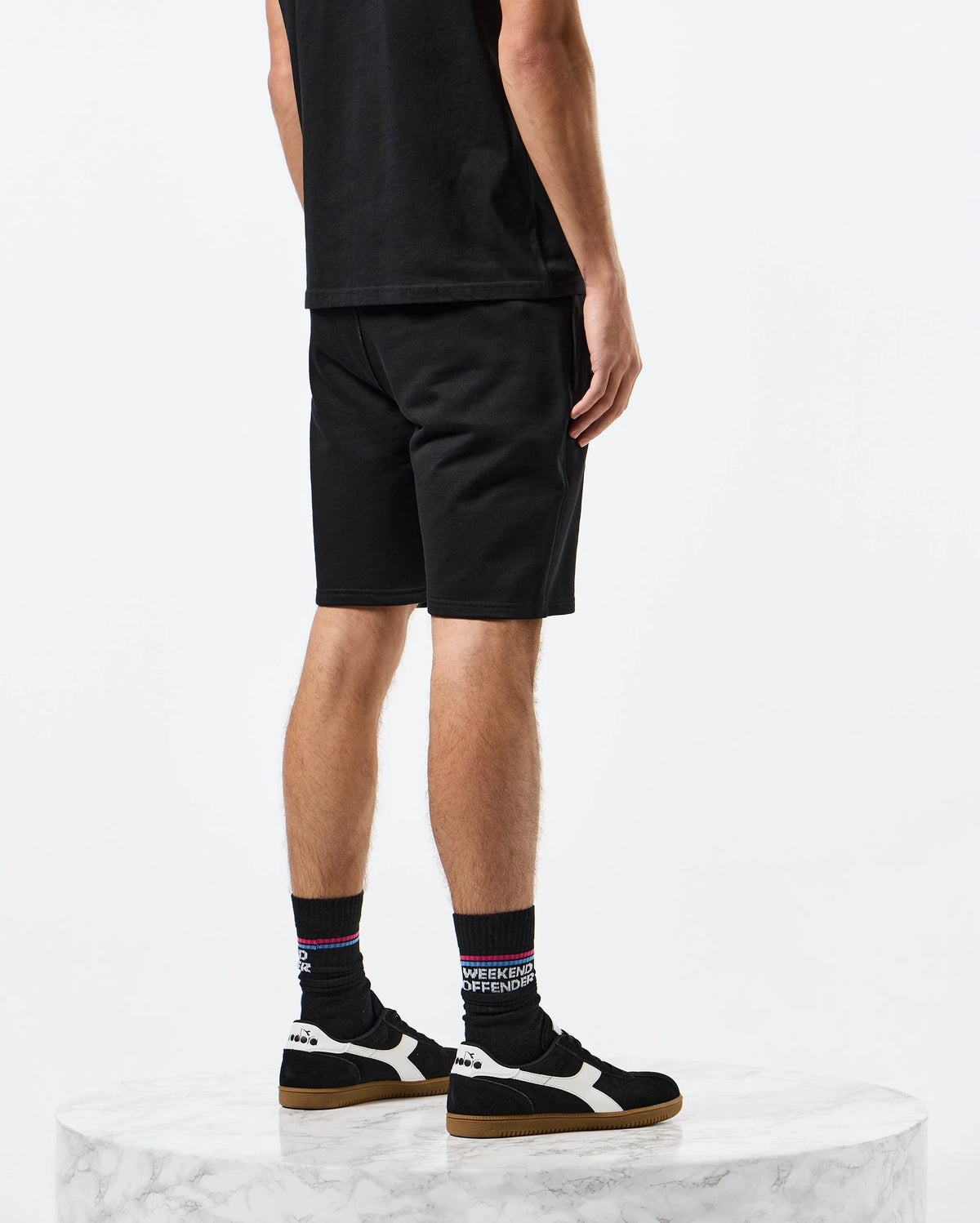 WEEKEND OFFENDER Hawkins Jogger Shorts - Black
