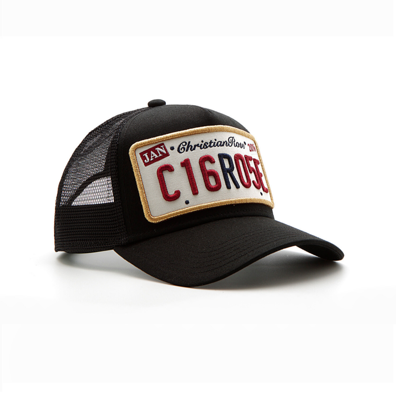 Christian Rose Private plate trucker cap - Black/Gold