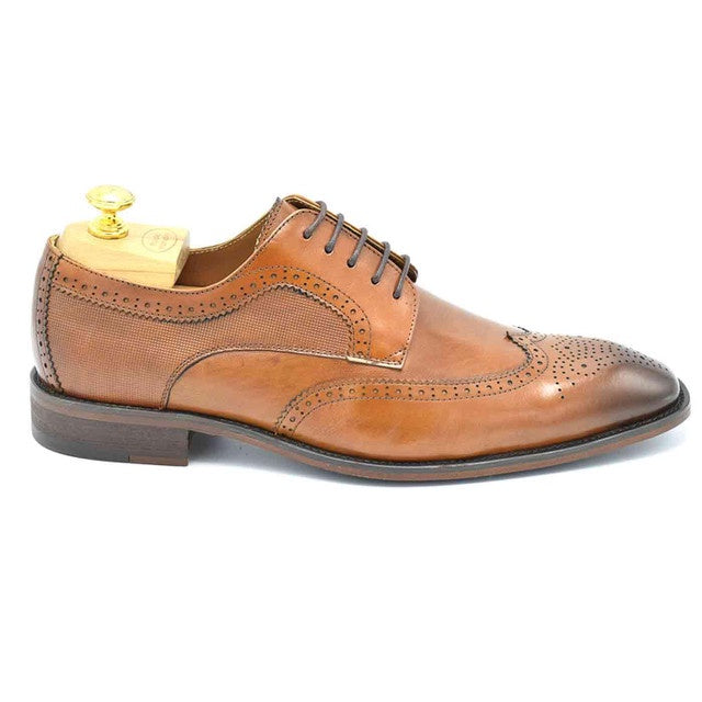 Paolo Vandini Gerard Brogue Leather Shoe - Tan
