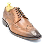 Paolo Vandini Gerard Brogue Leather Shoe - Tan