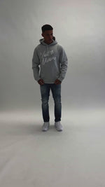 Valere Milano Tyrol Script Logo Hoodie - Light Grey