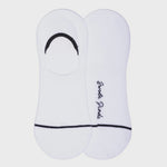 Swole Panda No Show Invisible Bamboo Socks - White
