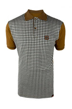 Trojan Houndstooth Panel Polo TR/9020- Tan