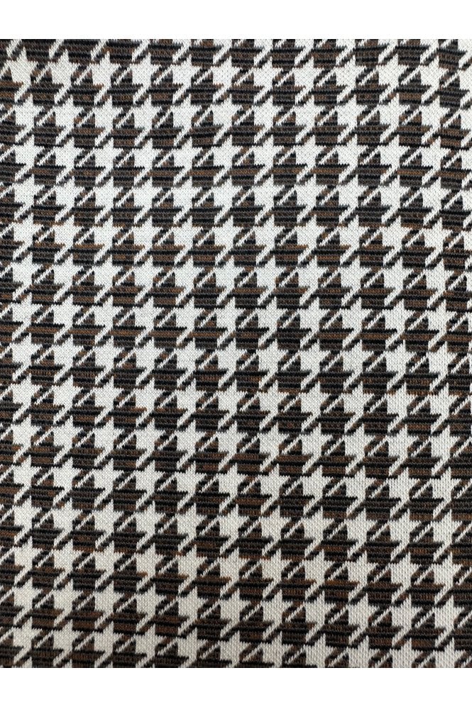 Trojan Houndstooth Panel Polo TR/9020- Tan