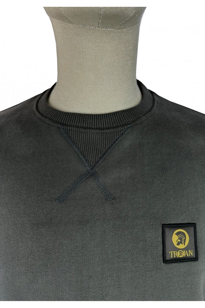 Trojan Plain Crew Sweat TR/9007 - Charcoal Grey