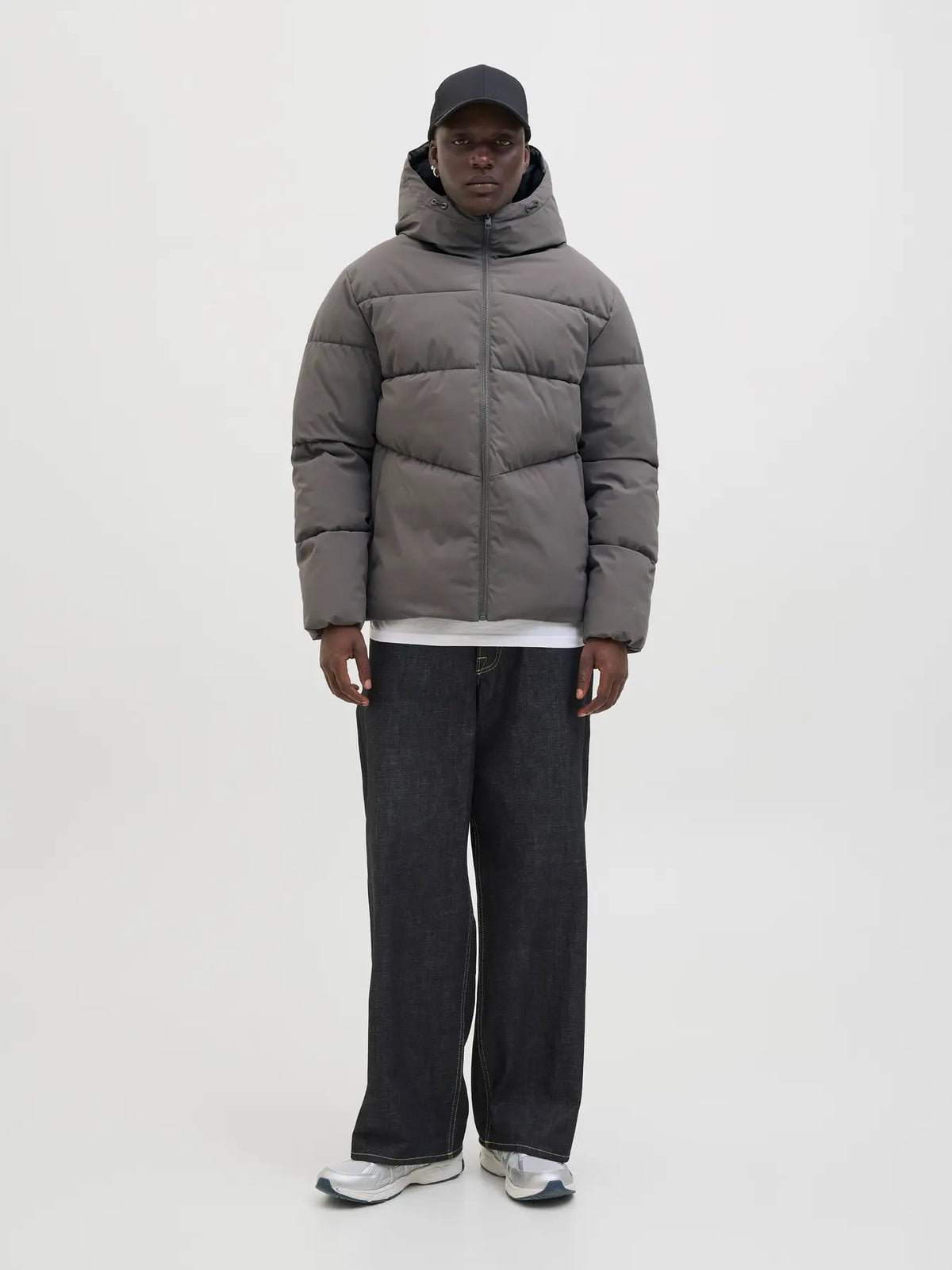 Jack & Jones World Puffer Jacket - Castlerock Grey