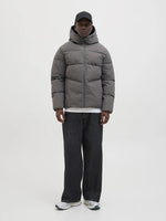 Jack & Jones World Puffer Jacket - Castlerock Grey